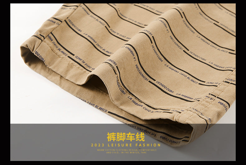 Casual Shorts Summer Men's Japanese-style Tooling All-match Solid Color Striped Claw Pants Boys Running Sports Men's Pants