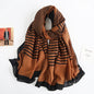 Cross-border Cotton and Linen Scarf Women's Japanese and Korean High-end Fashion Scarf Spring and Summer Sunscreen Warm Shawl Simple Scarf