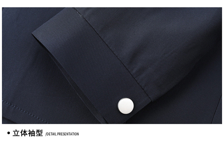 2026 Spring New Men's Jacket with Turn-Down Collar, Workwear Pockets, Short Style, Casual Top for Young and Middle-Aged Men, Trendy Men's Fashion