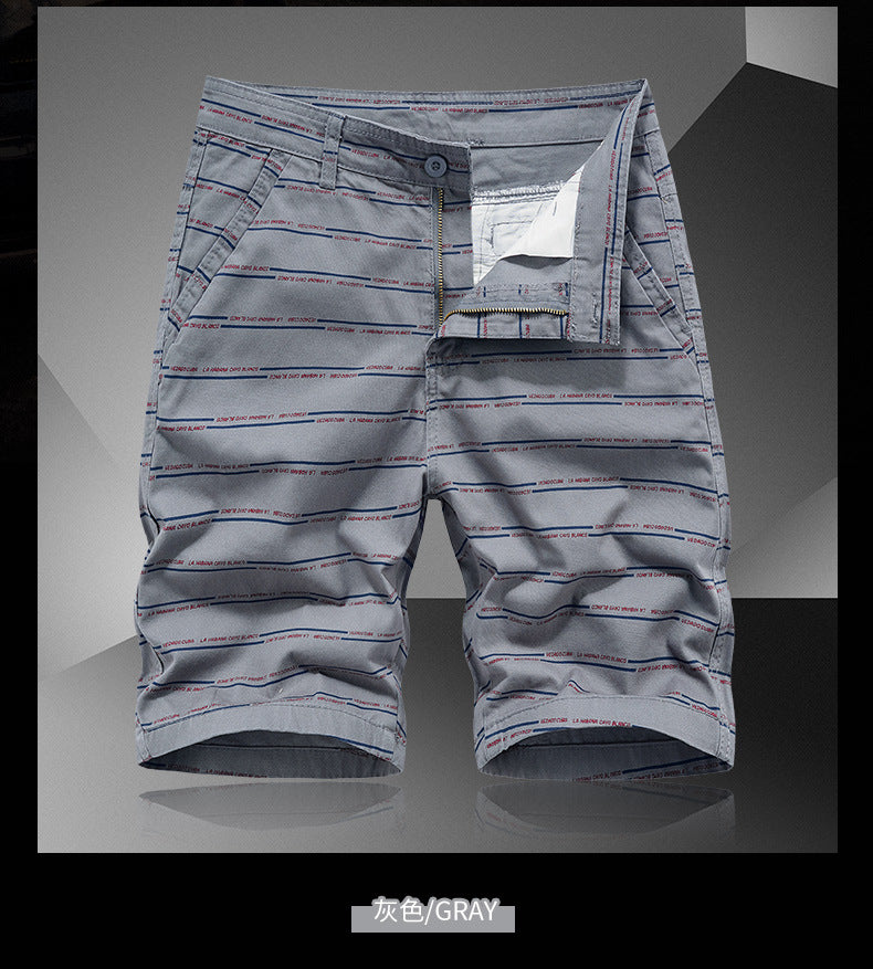 Casual Shorts Summer Men's Japanese-style Tooling All-match Solid Color Striped Claw Pants Boys Running Sports Men's Pants