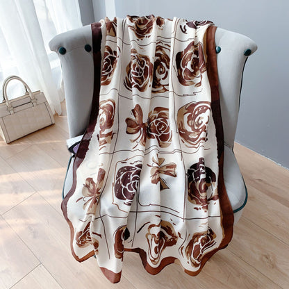 Cross-border Cotton and Linen Scarf Women's Japanese and Korean High-end Fashion Scarf Spring and Summer Sunscreen Warm Shawl Simple Scarf