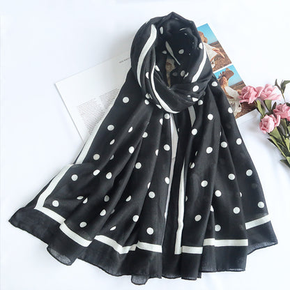 Cross-border Cotton and Linen Scarf Women's Japanese and Korean High-end Fashion Scarf Spring and Summer Sunscreen Warm Shawl Simple Scarf