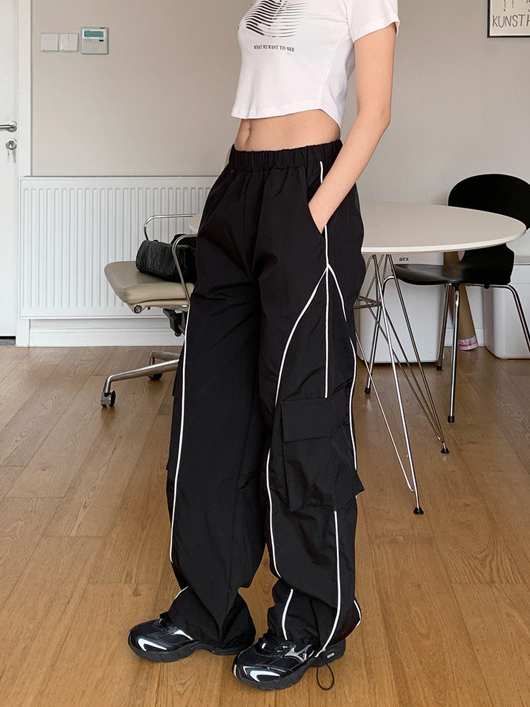 Dorothy Casual  High-Waisted Jogger Pants Loose Patchwork Cargo Pants Women's Color-Blocking