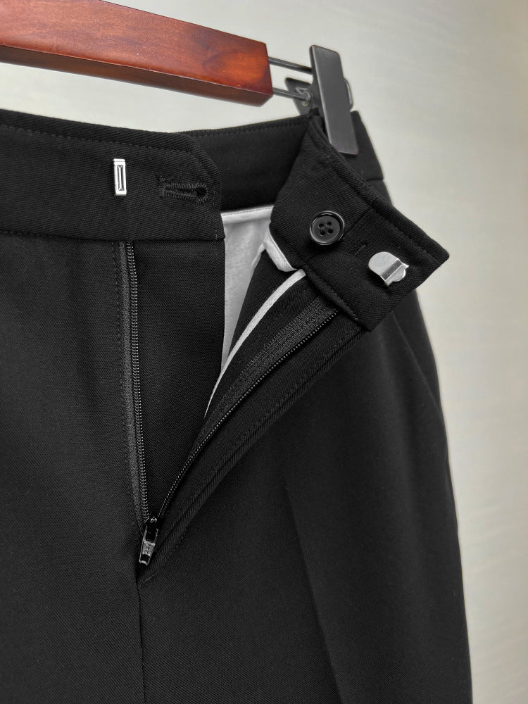24 Spring and Autumn New Style Women's Suit Pants with Strong Draping Effect, Comfortable and Non-Tight, Commuter Pencil Pants, Versatile Nine-Point Straight-Leg Pants, High Waist