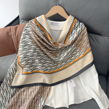 Cross-border Cotton and Linen Scarf Women's Japanese and Korean High-end Fashion Scarf Spring and Summer Sunscreen Warm Shawl Simple Scarf