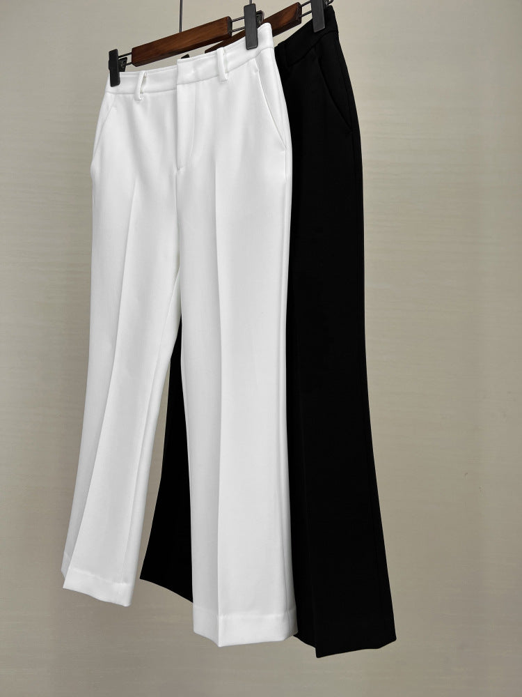 24 Spring and Autumn New Style Women's Suit Pants with Strong Draping Effect, Comfortable and Non-Tight, Commuter Pencil Pants, Versatile Nine-Point Straight-Leg Pants, High Waist