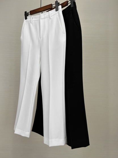 24 Spring and Autumn New Style Women's Suit Pants with Strong Draping Effect, Comfortable and Non-Tight, Commuter Pencil Pants, Versatile Nine-Point Straight-Leg Pants, High Waist