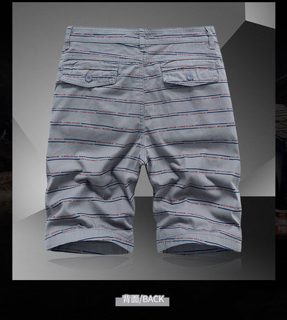 Casual Shorts Summer Men's Japanese-style Tooling All-match Solid Color Striped Claw Pants Boys Running Sports Men's Pants