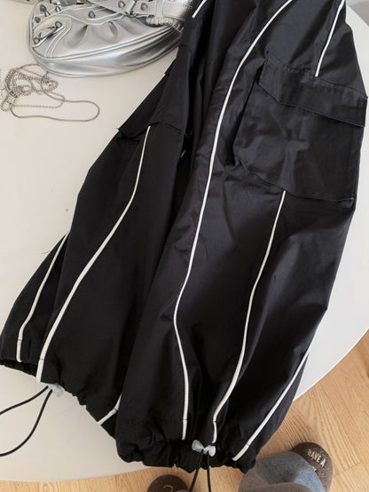 Dorothy Casual  High-Waisted Jogger Pants Loose Patchwork Cargo Pants Women's Color-Blocking