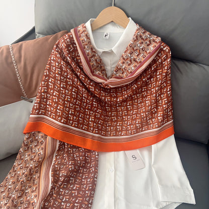 Cross-border Cotton and Linen Scarf Women's Japanese and Korean High-end Fashion Scarf Spring and Summer Sunscreen Warm Shawl Simple Scarf