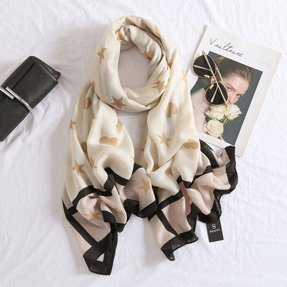 Cross-border Cotton and Linen Scarf Women's Japanese and Korean High-end Fashion Scarf Spring and Summer Sunscreen Warm Shawl Simple Scarf