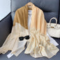 Cross-border Cotton and Linen Scarf Women's Japanese and Korean High-end Fashion Scarf Spring and Summer Sunscreen Warm Shawl Simple Scarf