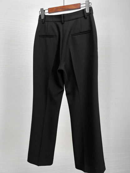 24 Spring and Autumn New Style Women's Suit Pants with Strong Draping Effect, Comfortable and Non-Tight, Commuter Pencil Pants, Versatile Nine-Point Straight-Leg Pants, High Waist