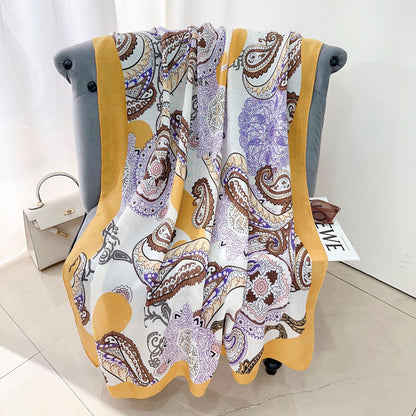 Cross-border Cotton and Linen Scarf Women's Japanese and Korean High-end Fashion Scarf Spring and Summer Sunscreen Warm Shawl Simple Scarf