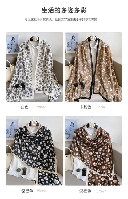 Cross-border Cotton and Linen Scarf Women's Japanese and Korean High-end Fashion Scarf Spring and Summer Sunscreen Warm Shawl Simple Scarf