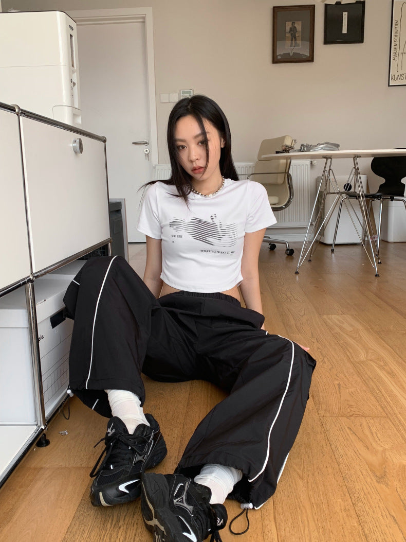 Dorothy Casual  High-Waisted Jogger Pants Loose Patchwork Cargo Pants Women's Color-Blocking