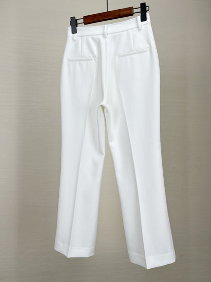 24 Spring and Autumn New Style Women's Suit Pants with Strong Draping Effect, Comfortable and Non-Tight, Commuter Pencil Pants, Versatile Nine-Point Straight-Leg Pants, High Waist