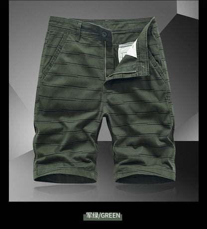 Casual Shorts Summer Men's Japanese-style Tooling All-match Solid Color Striped Claw Pants Boys Running Sports Men's Pants