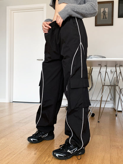 Dorothy Casual  High-Waisted Jogger Pants Loose Patchwork Cargo Pants Women's Color-Blocking