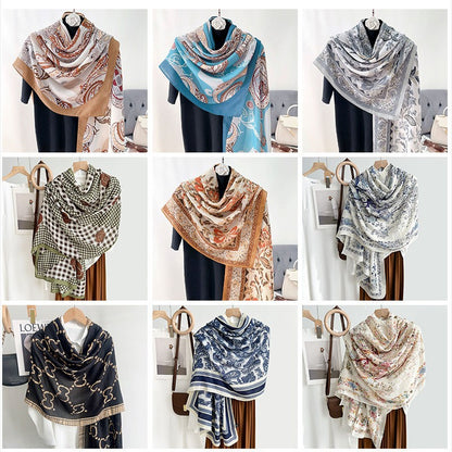 Cross-border Cotton and Linen Scarf Women's Japanese and Korean High-end Fashion Scarf Spring and Summer Sunscreen Warm Shawl Simple Scarf