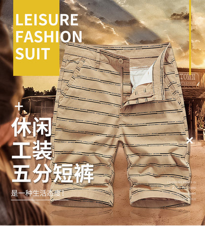 Casual Shorts Summer Men's Japanese-style Tooling All-match Solid Color Striped Claw Pants Boys Running Sports Men's Pants