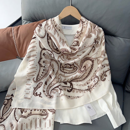 Cross-border Cotton and Linen Scarf Women's Japanese and Korean High-end Fashion Scarf Spring and Summer Sunscreen Warm Shawl Simple Scarf