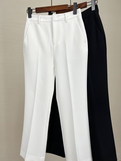 24 Spring and Autumn New Style Women's Suit Pants with Strong Draping Effect, Comfortable and Non-Tight, Commuter Pencil Pants, Versatile Nine-Point Straight-Leg Pants, High Waist