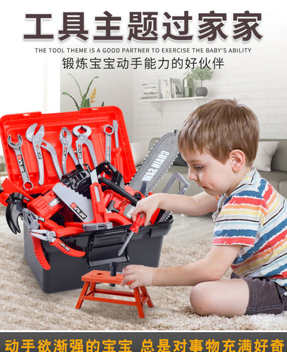 Play house toy toolbox suit baby screwdriver electric drill electric saw maintenance simulation tool children's toys