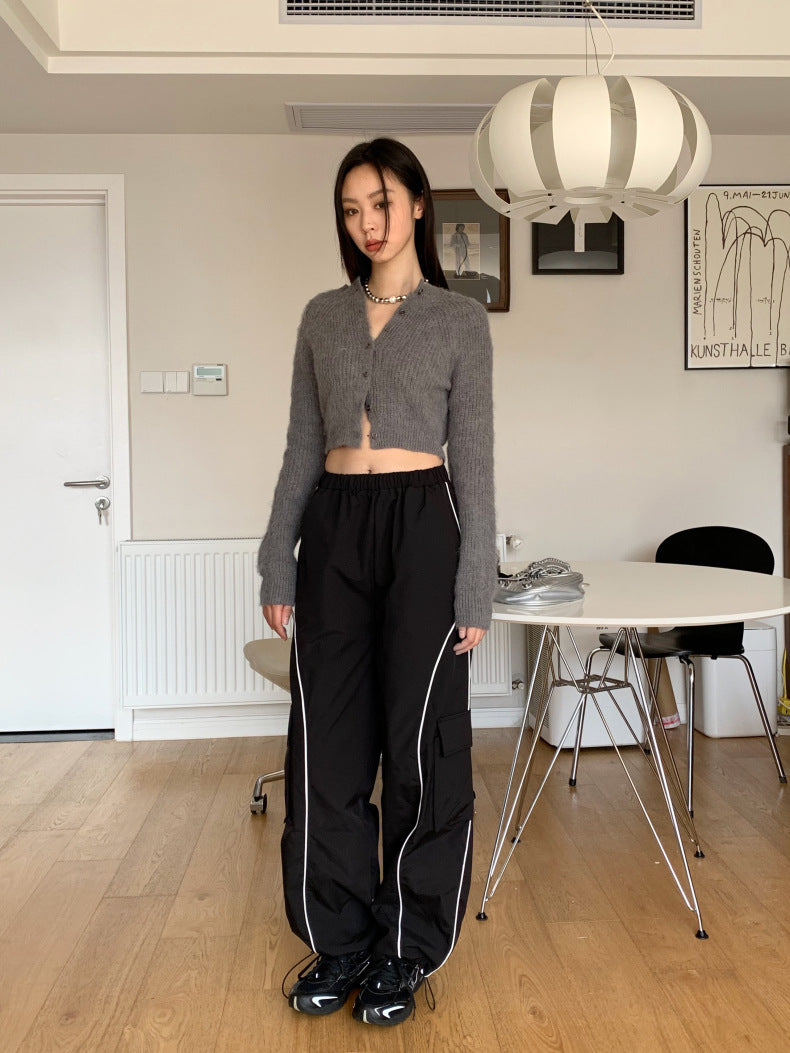 Dorothy Casual  High-Waisted Jogger Pants Loose Patchwork Cargo Pants Women's Color-Blocking