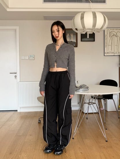 Dorothy Casual  High-Waisted Jogger Pants Loose Patchwork Cargo Pants Women's Color-Blocking