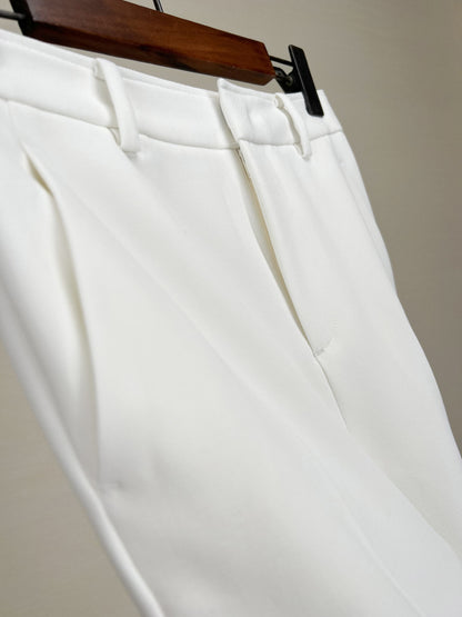 24 Spring and Autumn New Style Women's Suit Pants with Strong Draping Effect, Comfortable and Non-Tight, Commuter Pencil Pants, Versatile Nine-Point Straight-Leg Pants, High Waist
