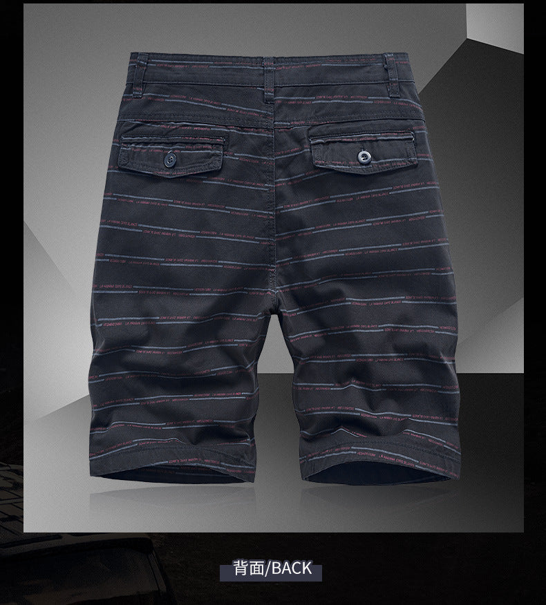 Casual Shorts Summer Men's Japanese-style Tooling All-match Solid Color Striped Claw Pants Boys Running Sports Men's Pants