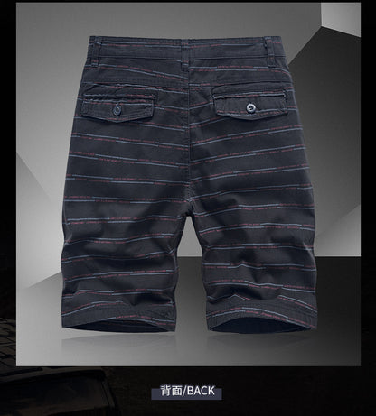 Casual Shorts Summer Men's Japanese-style Tooling All-match Solid Color Striped Claw Pants Boys Running Sports Men's Pants