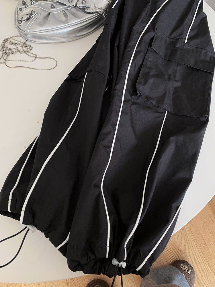 Dorothy Casual  High-Waisted Jogger Pants Loose Patchwork Cargo Pants Women's Color-Blocking