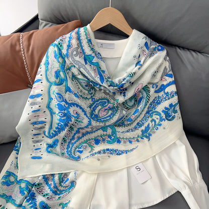 Cross-border Cotton and Linen Scarf Women's Japanese and Korean High-end Fashion Scarf Spring and Summer Sunscreen Warm Shawl Simple Scarf