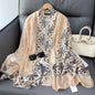 Cross-border Cotton and Linen Scarf Women's Japanese and Korean High-end Fashion Scarf Spring and Summer Sunscreen Warm Shawl Simple Scarf