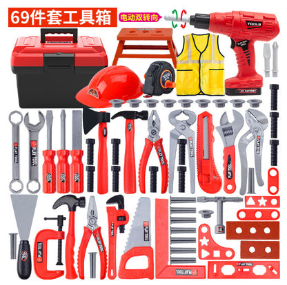 Play house toy toolbox suit baby screwdriver electric drill electric saw maintenance simulation tool children's toys