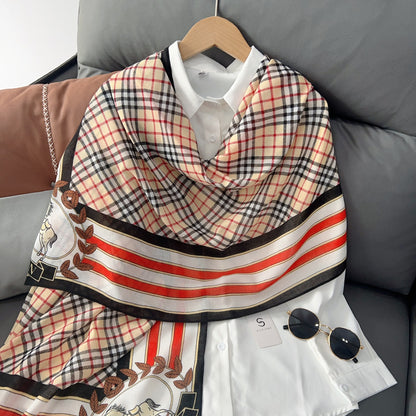 Cross-border Cotton and Linen Scarf Women's Japanese and Korean High-end Fashion Scarf Spring and Summer Sunscreen Warm Shawl Simple Scarf