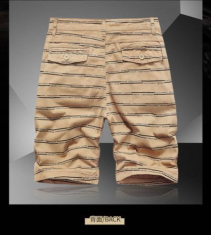 Casual Shorts Summer Men's Japanese-style Tooling All-match Solid Color Striped Claw Pants Boys Running Sports Men's Pants