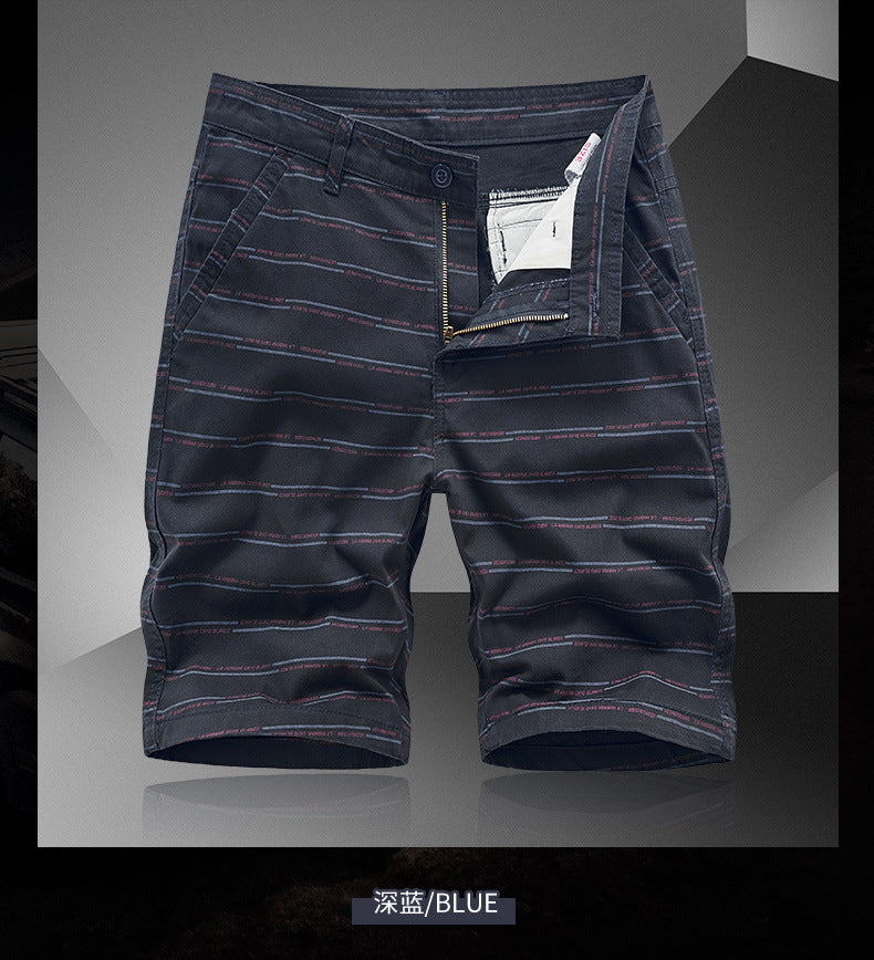 Casual Shorts Summer Men's Japanese-style Tooling All-match Solid Color Striped Claw Pants Boys Running Sports Men's Pants