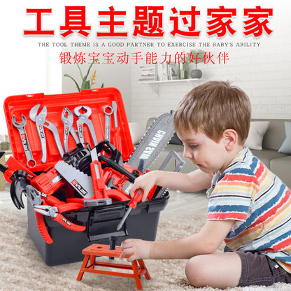 Play house toy toolbox suit baby screwdriver electric drill electric saw maintenance simulation tool children's toys