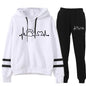 Cross-border supply Europe and the United States ECG dog feet printed parallel bars striped sweater jacket suit sweater European code plus size