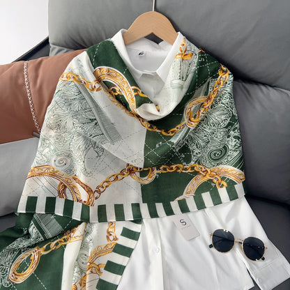 Cross-border Cotton and Linen Scarf Women's Japanese and Korean High-end Fashion Scarf Spring and Summer Sunscreen Warm Shawl Simple Scarf
