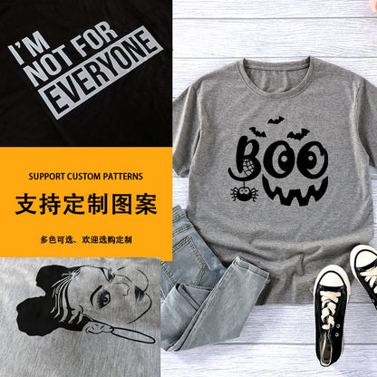 Cross-border foreign trade Europe and the United States electrocardiogram love printing long sleeve parallel bars striped sweater pants suit autumn and winter European size
