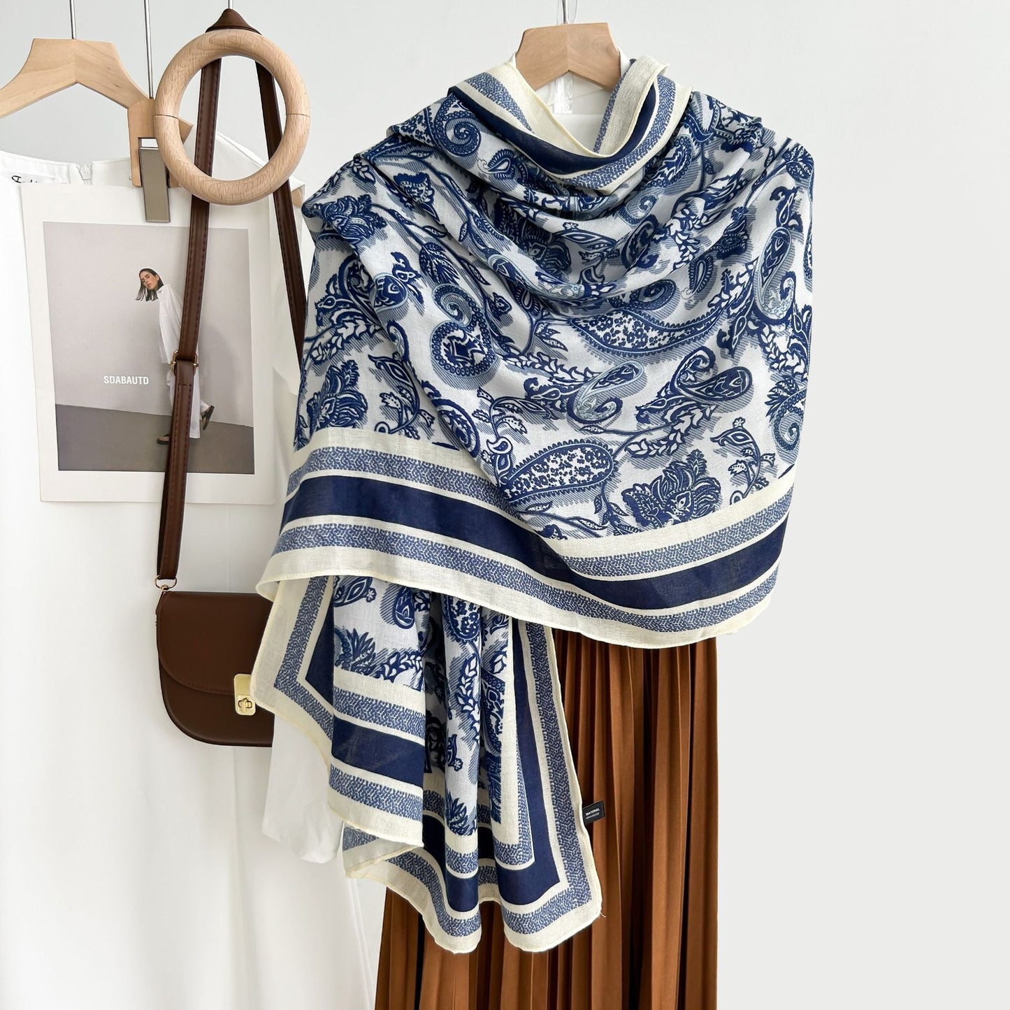 Cross-border Cotton and Linen Scarf Women's Japanese and Korean High-end Fashion Scarf Spring and Summer Sunscreen Warm Shawl Simple Scarf