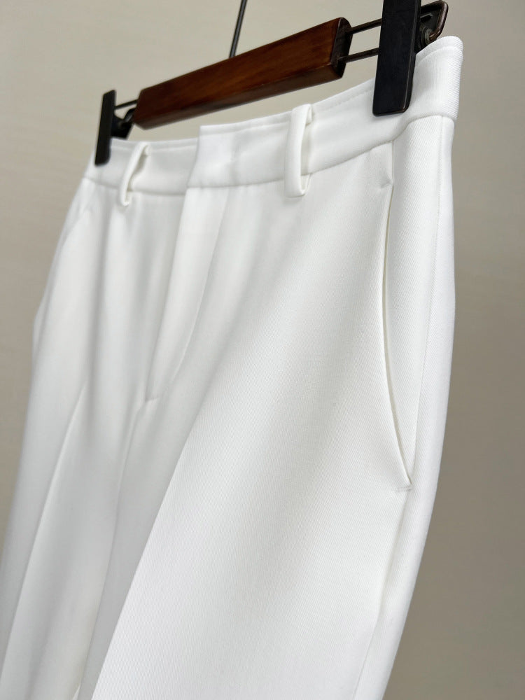 24 Spring and Autumn New Style Women's Suit Pants with Strong Draping Effect, Comfortable and Non-Tight, Commuter Pencil Pants, Versatile Nine-Point Straight-Leg Pants, High Waist