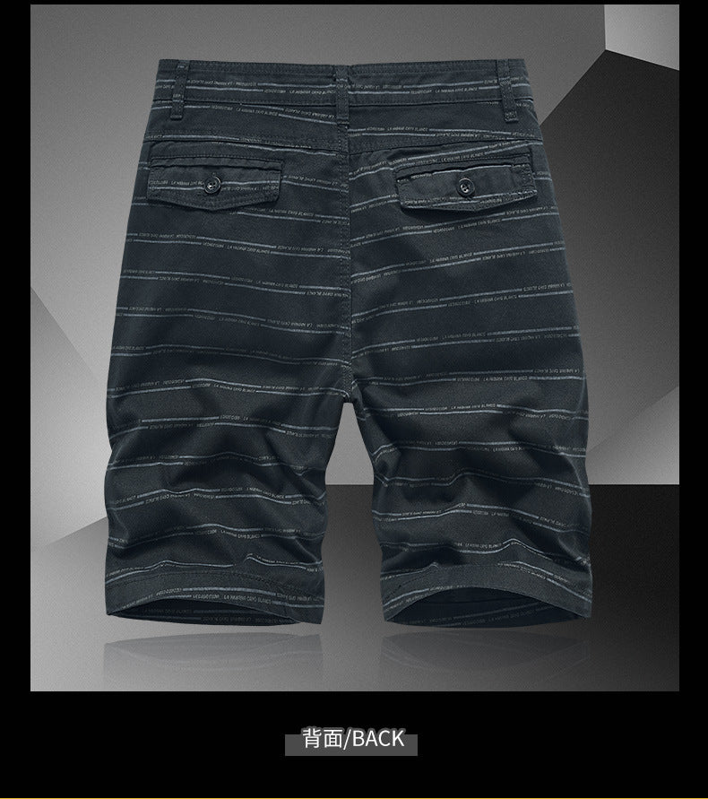 Casual Shorts Summer Men's Japanese-style Tooling All-match Solid Color Striped Claw Pants Boys Running Sports Men's Pants