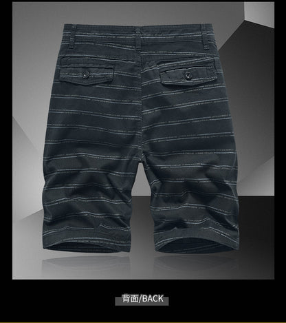 Casual Shorts Summer Men's Japanese-style Tooling All-match Solid Color Striped Claw Pants Boys Running Sports Men's Pants