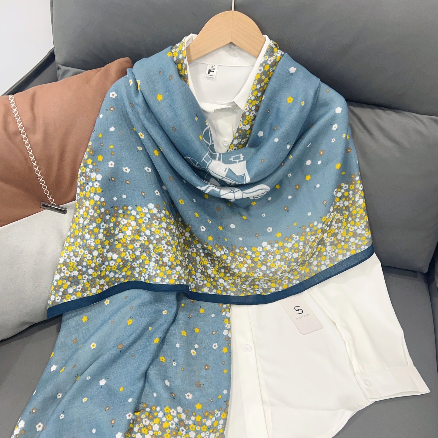 Cross-border Cotton and Linen Scarf Women's Japanese and Korean High-end Fashion Scarf Spring and Summer Sunscreen Warm Shawl Simple Scarf