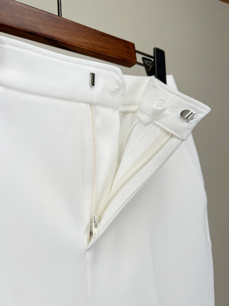 24 Spring and Autumn New Style Women's Suit Pants with Strong Draping Effect, Comfortable and Non-Tight, Commuter Pencil Pants, Versatile Nine-Point Straight-Leg Pants, High Waist